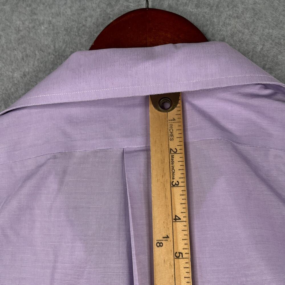 Brooks Brothers Regent Non Iron Shirt Purple Button Up Long Sleeve Mens 16.5 - Picture 11 of 14